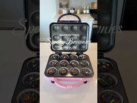 Spooky Brownies In My Cupcake Machine 🎃🍩 #sluttybrowniescheck #halloween2024 #asmrkitchen