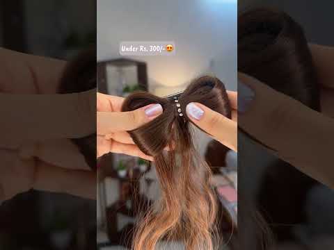 😱2 Minute Easy Wedding Hairstyle💍🥰 Bow Hairstyle Under Rs. 300/-✅ #bridesmaids #weddingseason
