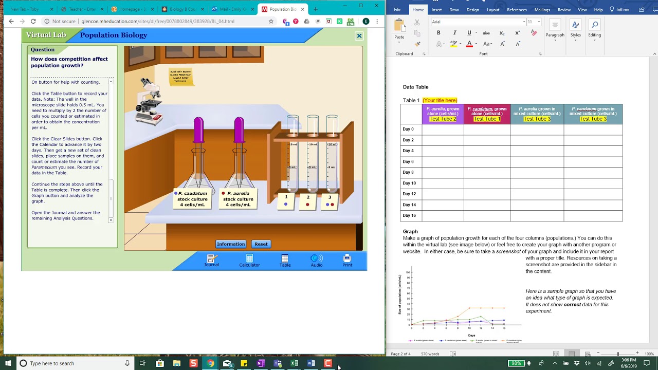 Population Dynamics Virtual Lab: Exploring the Interplay of Life