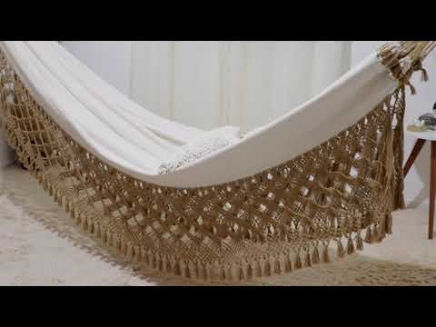 Rede de Dormir Casal Clone Especial Caramelo com Bege