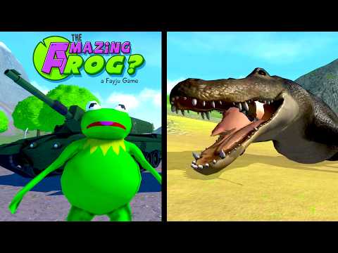 TANQUE DE GUERRA vs JACARÉ GIGANTE no AMAZING FROG