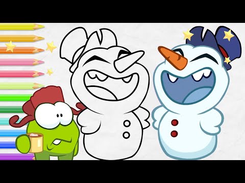 Easy Drawing 🎄 Cute Snowman 🥹 Om Nom Stories | Cut the Rope