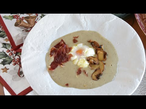 👌 Crema de setas con huevo poché y jamón ESTÁ BUENÍSIMA !!!