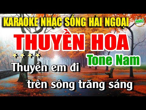 Thuyền Hoa Karaoke Nhạc Sống Cha Cha Cha Tone Nam Cực Hay | NHẠC SỐNG MINH CÔNG