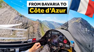 7 Hour Glider Flight from Bavaria to Côte d'Azur
