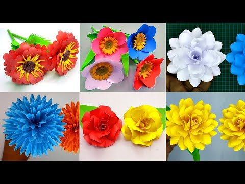 6 Super and Beautiful Paper Flowers - DIY Flowers - Home Decor