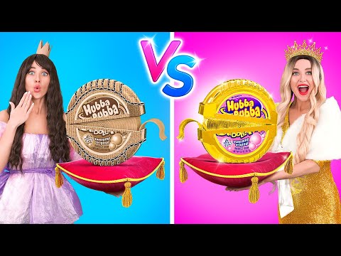 REICH VS ARM PRINZESSIN CHALLENGE 💝 $10.000 Goldener Burger! Schnell, Mittel, Langsam von 123 GO