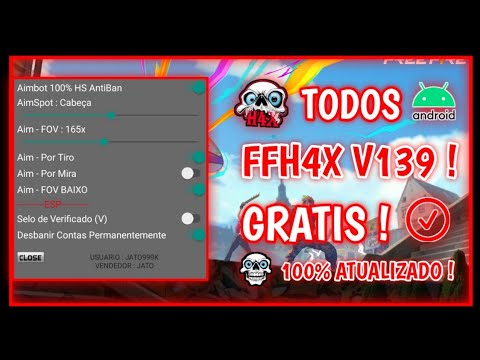 😱SAIU!!😱 MOD MENU FFH4X V139 CRACKED FF 1.109.X 100%ANTBLACKLIST - ANTIBAN!