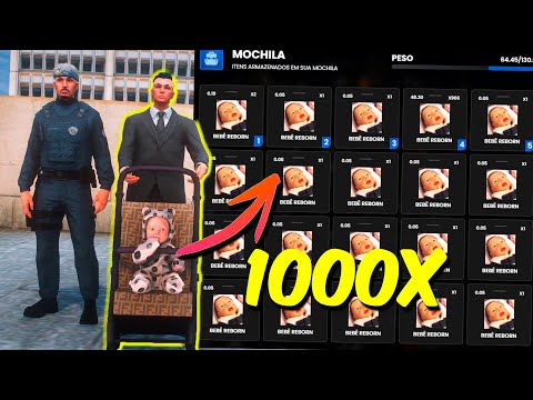 Comprei 1000 BEBES REBORN  e esperei ser ASSALTADO no GTA RP