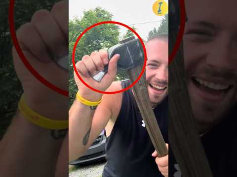 Son Pranked Dad with Fake Axe 😂