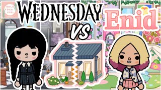WEDNESDAY VS ENID APARTMENT DESIGNS 🖤🌈 TOCA BOCA WORLD 🌍 