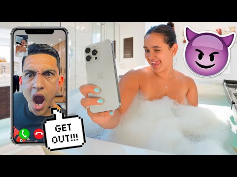 FACETIMING MY BOYFRIEND WHILE IN THE BATH WITHOUT HIM! *HE SNAPS*