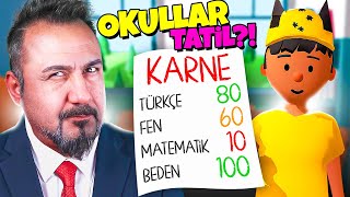 KARNE GÜNÜ GELDİ! SON YAZILI YAPIYORUM! | TEACHER SIMULATOR OYNUYORUZ