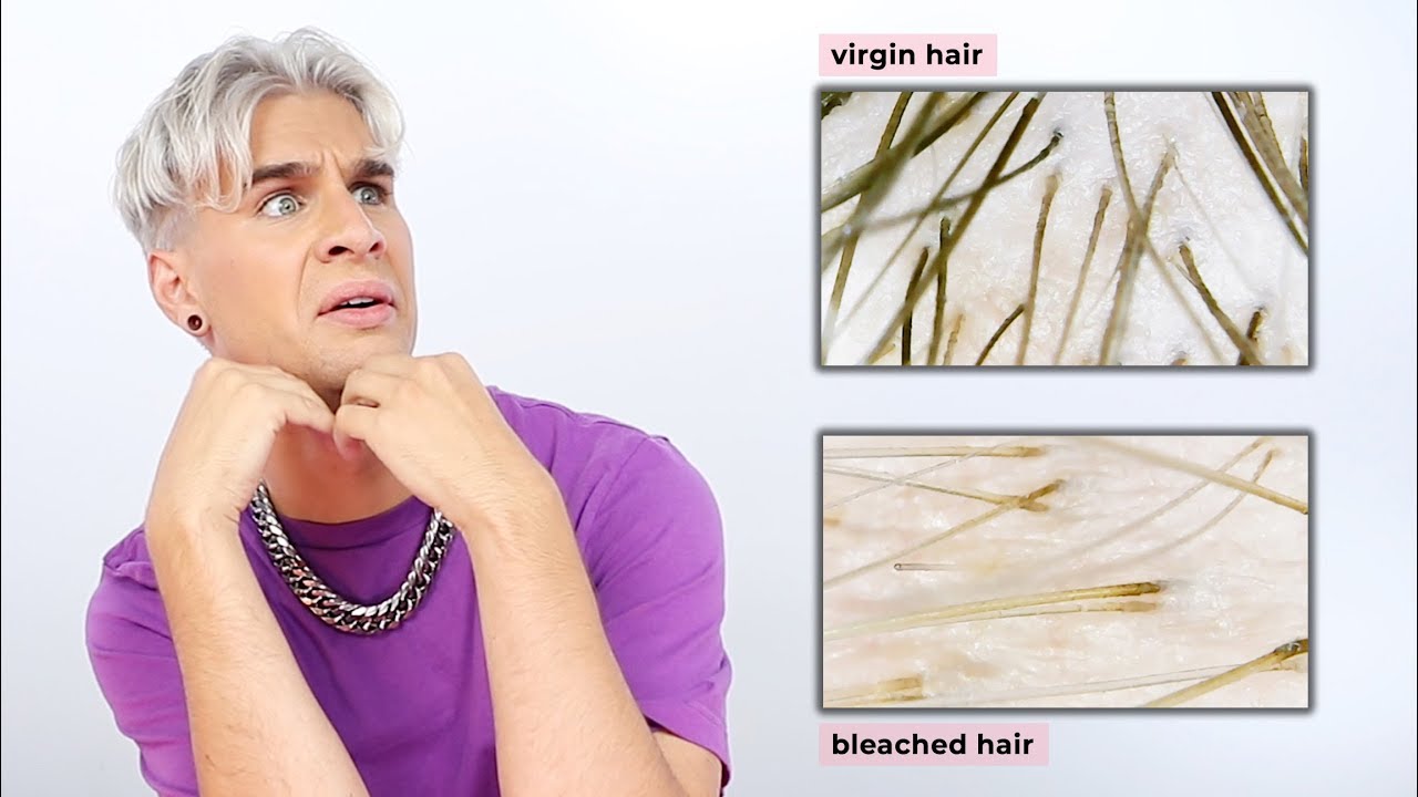 This is what bleached hair looks like under a microscope