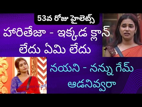 Hariteja shocking comments on Royal Clan || Bigg Boss Telugu 8 | Day 53 highlights #biggbosstelugu8