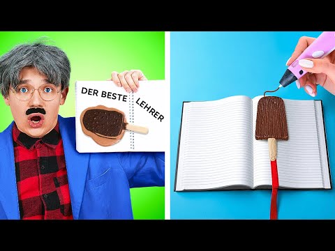 DIE BESTEN SCHUL-HACKS 🎒✨ Kreative 3D-Stift- & Klebepistolen-Projekte für Schüler auf 123 GO! SCHOOL