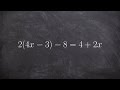 Combining Like Terms and Distributive Property