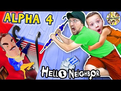 HELLO NEIGHBOR ALPHA 4! Simon Says Game? (Pt 1) Bendy Ink Machine in Basement? + FGTEEV Elevator 2.0