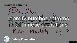 Identify number patterns in arithmetic operations