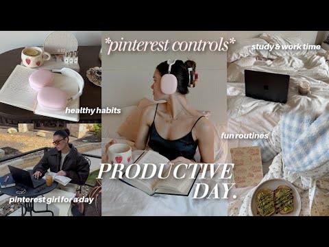 living a pinterest coded (productive) day | healthy habits, new routine, journaling, self care, haul