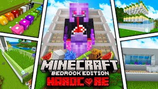 Hice TODAS las GRANJAS en el HARDCORE de MINECRAFT BEDROCK!✌ (#20)