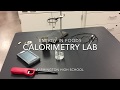 Energy in Foods Experiment Questions