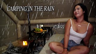 CAMPING IN THE RAIN☔️ LONG RAIN ⚡️Thunderstorms - COZY IN AIR TENT - ASMR
