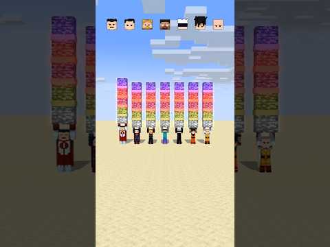 Who Can Squat The Heavier And Heavier Bedrocks? #superman #goku #thor #saitama #gojo #herobrine