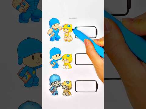 Fun Body Battery Muevelou Niddle Pop Pocoyo Sister Bea Challenge #viralvideo #trending #short #art