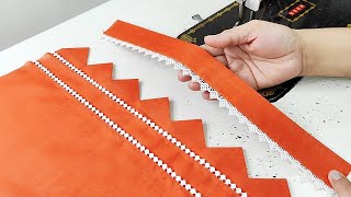 सबसे Stylish Trouser डिज़ाइन बनाएं Cutwork और Lace के साथ | Trouser Design with Fabric Patti