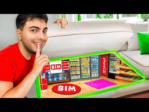 Evime GİZLİ Bir SUPERMARKET YAPTIM ! *Gizli BİM*