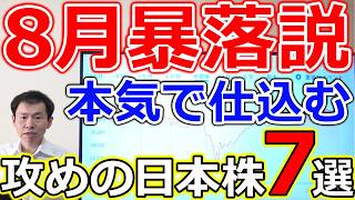 【暴落チャンス！】8月に急落したら本気で仕込む成長株7選