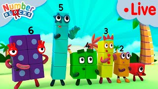 Summer Holiday in Numberland! 🌞🌊🌴| Numberblocks LIVE 24/7 | 🔴 123 Learn to Count for Kids