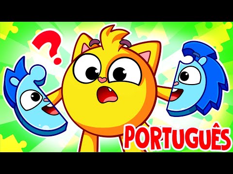 Canção do Quebra-Cabeça de Rosto 😺😿 | Canções Infantis 😻🐨🐰🦁 por Baby Zoo em Português