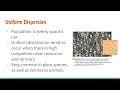 Dispersion Patterns and Species Range