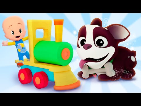 Big & Small Train | Balloon rockets | Cleo & Cuquin | Kids | Education