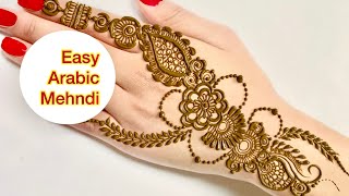 Beautiful Arabic Back hand Mehndi design || easy Arabic Mehndi design details design || Mehndi art
