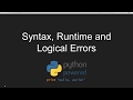 Understanding Python Errors