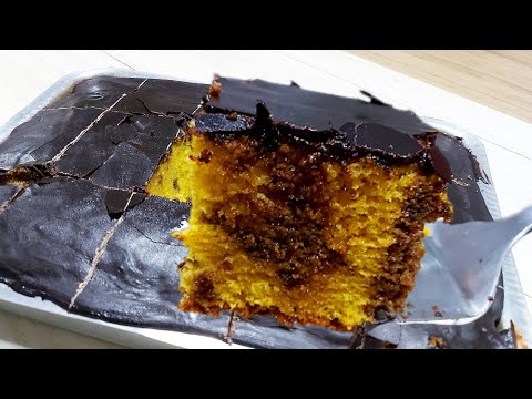 Bolo de CENOURA com CALDA e COBERTURA DURINHA de CHOCOLATE