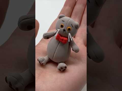 Жмякаем-мусякаем, Лепим Басика из воздушного пластилина #лепка #лепим #лепкадлядетей #слушатьсказку
