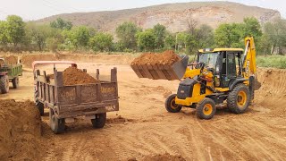 Yello Jcb And Hevey Driver Mahindra 475 Swaraj Sonalika Farm Track Loading Mitting #jcb #jcp