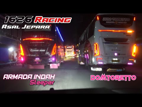 1626 Mesin Bus Oprekan Jawa Balapan di Aceh !! DUEL Perdana ARMADA INDAH SLEEPER vs DOMTORETTO