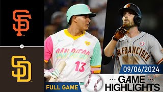 San Diego Padres at San Francisco Giants FULL GAME HIGHLIGHTS Sep 06, 2024 | MLB Highlights 2024