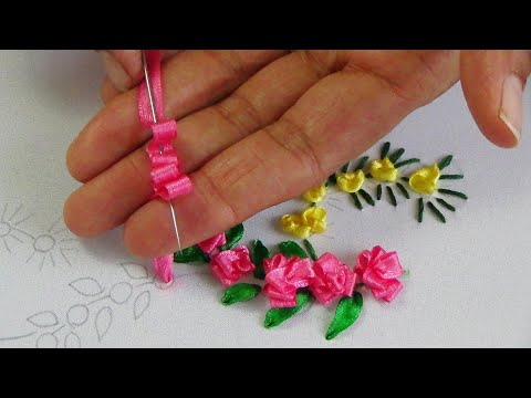 Hand Embroidery: Ribbon Embroidery (Roses)