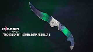 Falchion Knife Gamma Doppler Phase 1 Gameplay video
