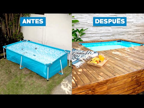 Cómo hacer un deck de madera para piscina armable