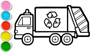 Gambar Truk Daur Ulang Menggambar, Melukis, Mewarnai untuk Anak ♻🚚♻ Daur Ulang Sampah Anda #402