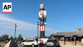 YouTube video thumbnail: A Minnesota Town now Hosts the World's Tallest Nutcracker at 65 Feet