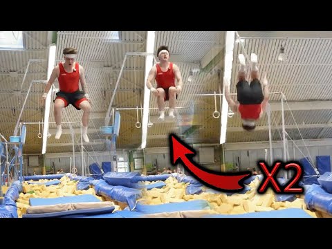 JORDAN LERNT ERSTE MAL DOPPEL BACKFLIP (fast schief gegangen)