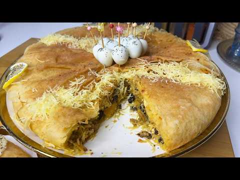 بسطيلة اقتصادية بأقل تكلفة 💲 مالحة بالديك الرومي 🦃🦃 لف البسطيلة بطريقة إحترافية ✅ pastilla dinde 💲